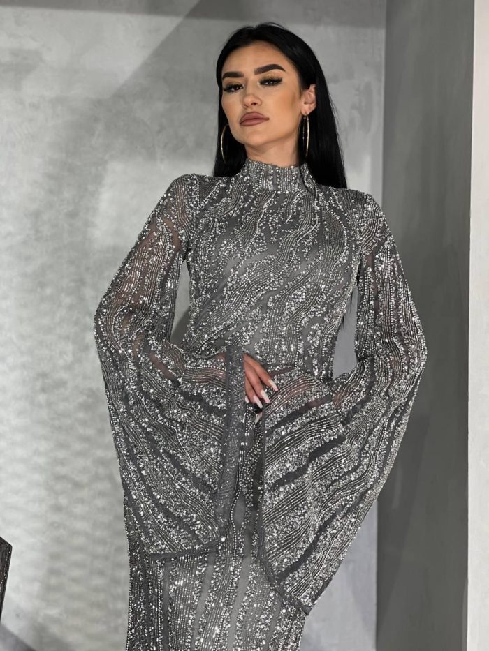⁦فستان شك خرز يدوي⁩ - الصورة ⁦3⁩