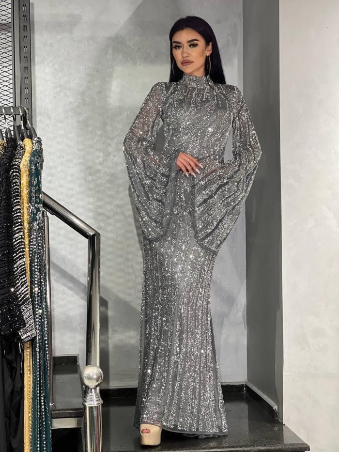 ⁦فستان شك خرز يدوي⁩ - الصورة ⁦4⁩